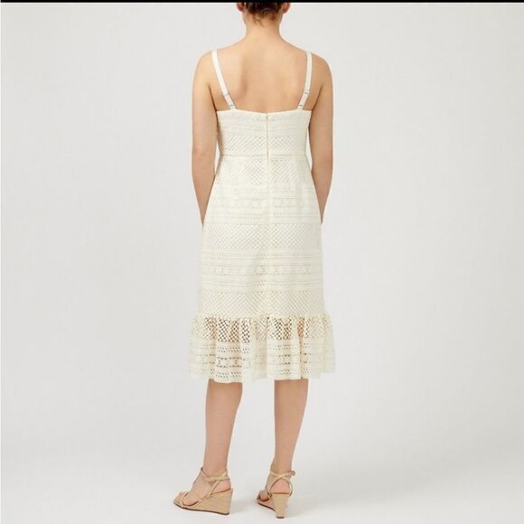 J. Crew Geometric Lace Midi Dress size 6 - Picture 2 of 10